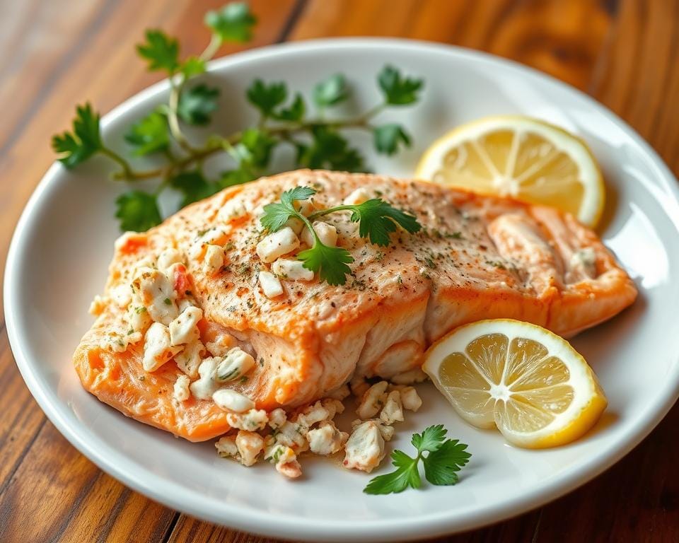 Crab Stuffed Salmon