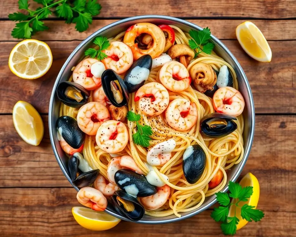 Seafood Pasta Combination Technique