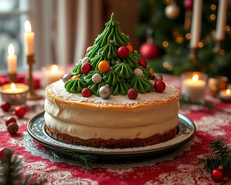 christmas tree cheesecake