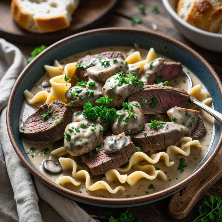 beef stroganoff with cream of mushroom soup